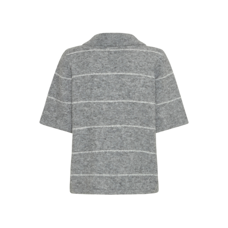 Frkendra strik cardigan - Asphalt melange