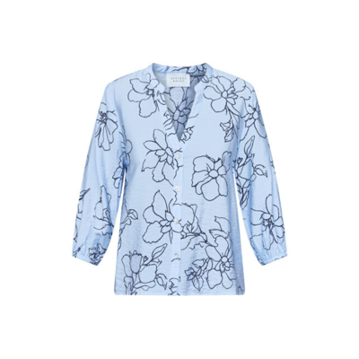 Viaba skjorte - L. blue/navy