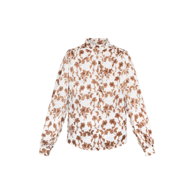 Virsa skjorte - Cognac flower