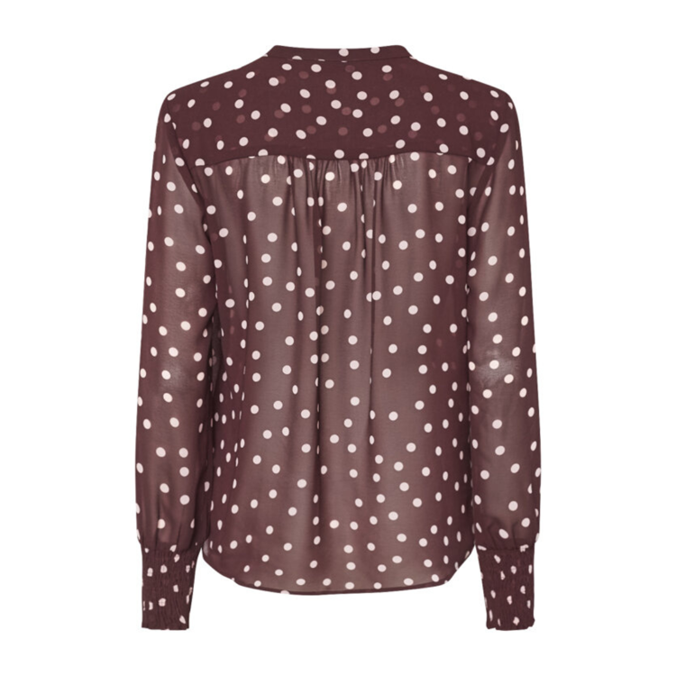 Love407-9 skjorte - Bordeaux/dot