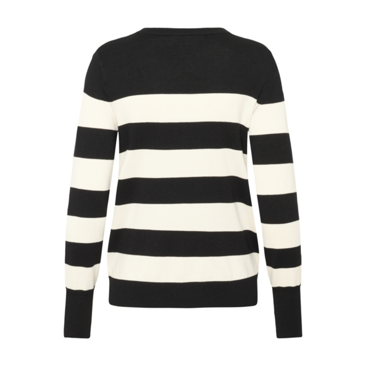 Kalizza strikbluse - Black/turtledove