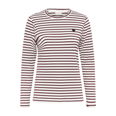Liddy bluse - Chalk/windsor wine