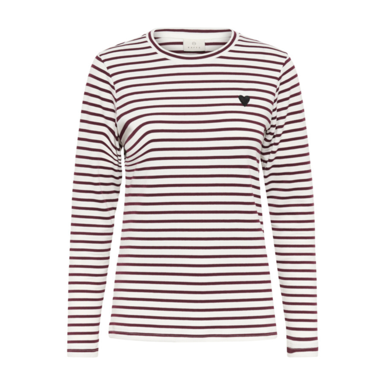 Liddy bluse - Chalk/windsor wine