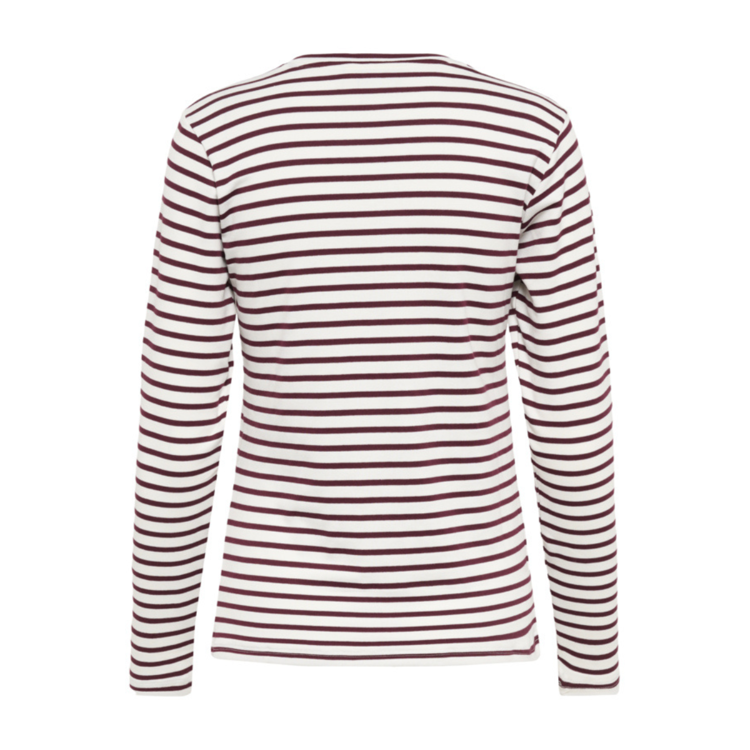 Liddy bluse - Chalk/windsor wine