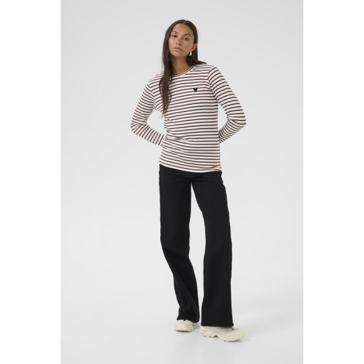 Liddy bluse - Chalk/windsor wine