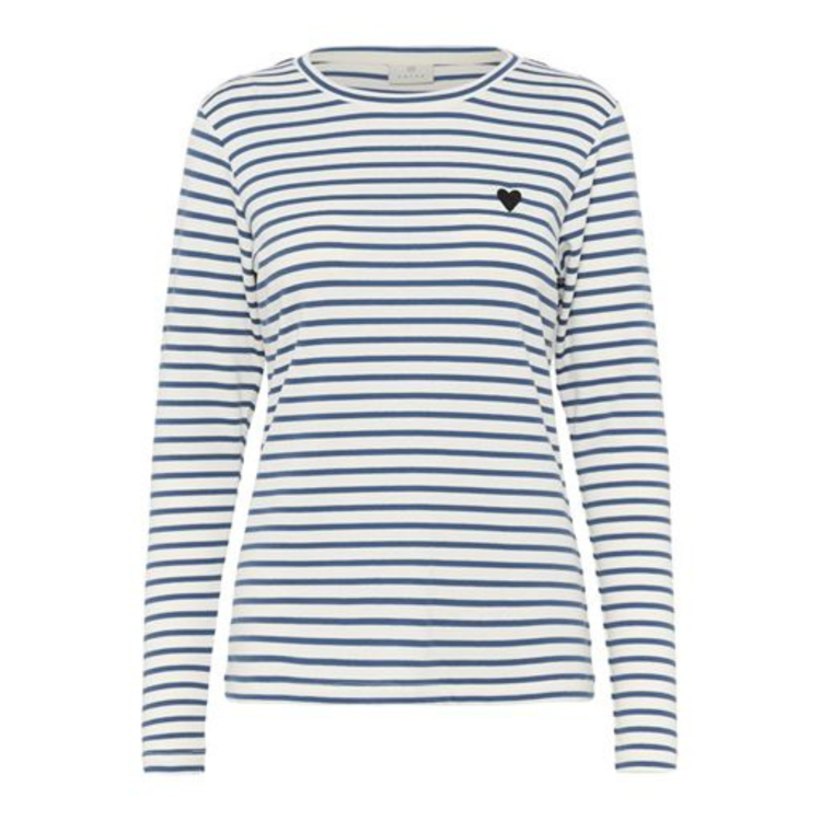 Liddy bluse - Chalk/berring sea
