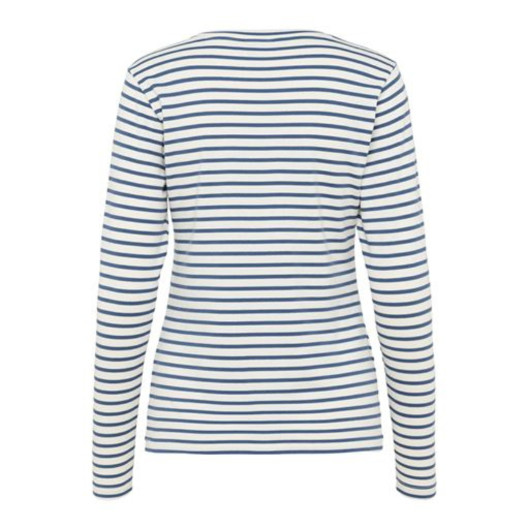Liddy bluse - Chalk/berring sea