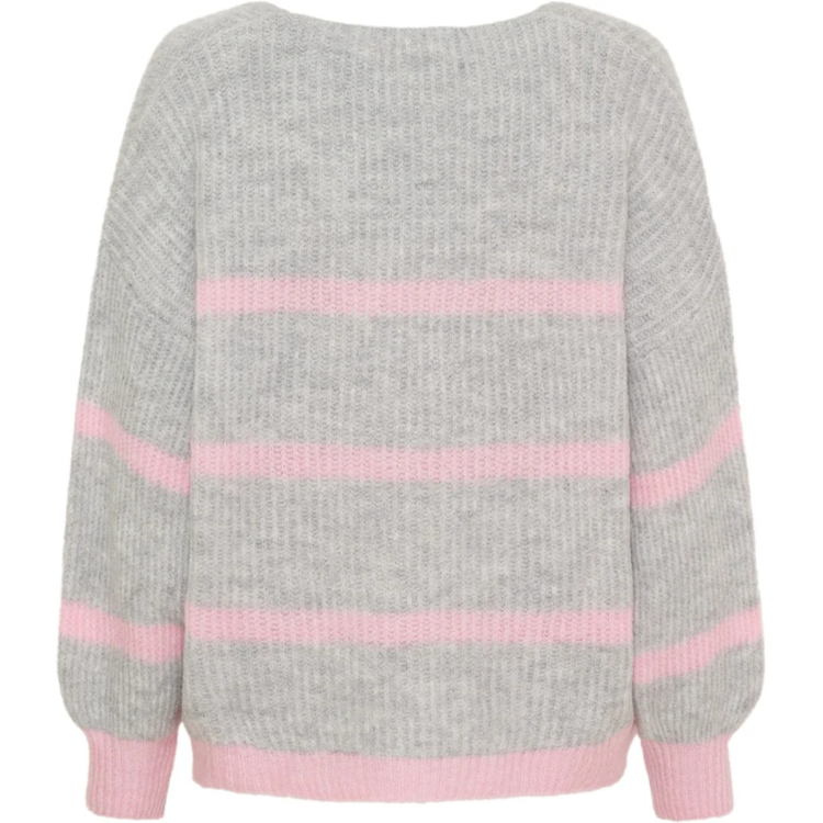 Mdccarene strik - Light grey/baby pink