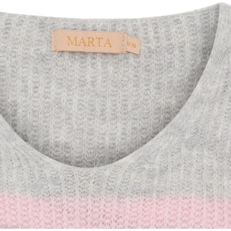 Mdccarene strik - Light grey/baby pink
