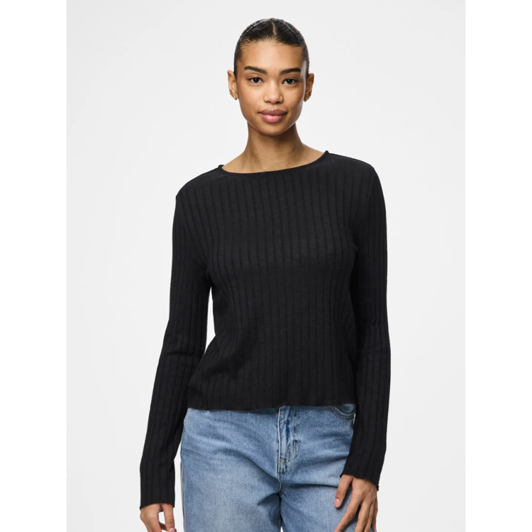 Pciris strikbluse - Black