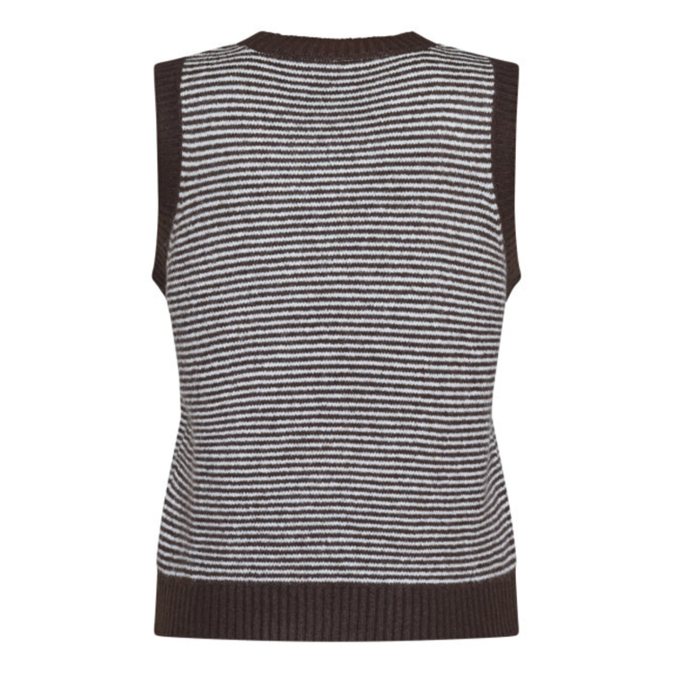 Megi vest - Brown/cream
