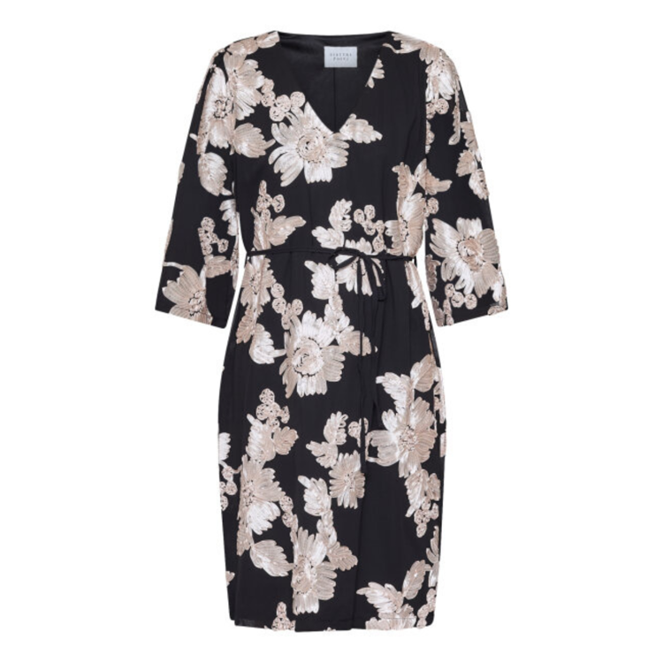 Emore kjole - Black/champagne