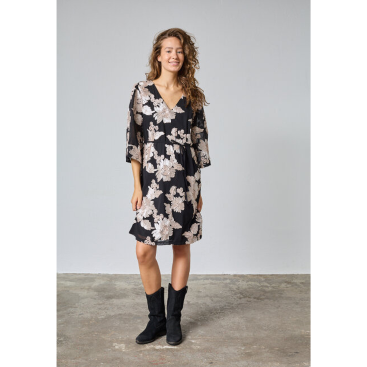 Emore kjole - Black/champagne