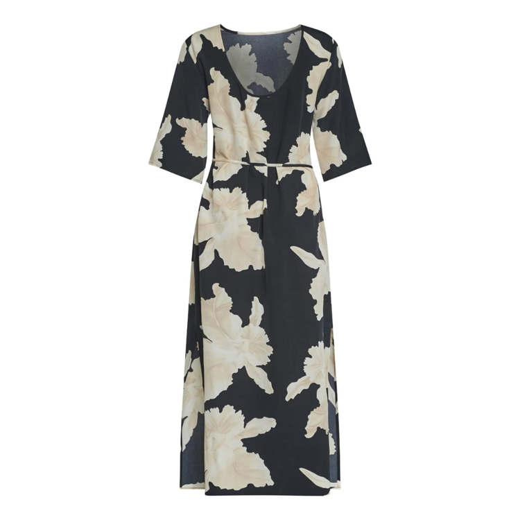 Love1354 kjole - Black/flower