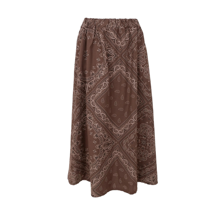 Bcabbie nederdel - Coffee paisley