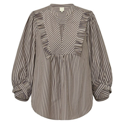 Meego bluse - Brown stripes