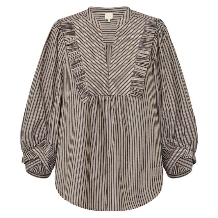 Meego bluse - Brown stripes