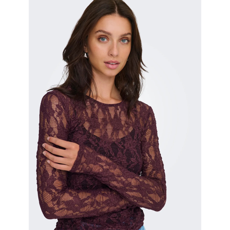 Onlalba bluse - Decadent chocolate