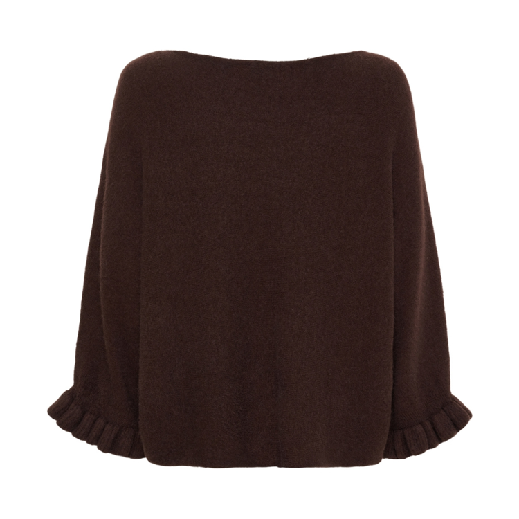 Mdcelderflower strikbluse - Chocolate