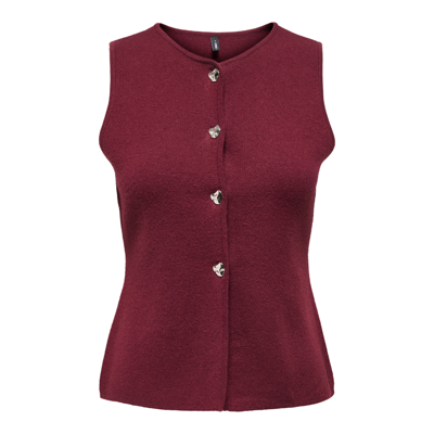 Onlibi vest - Zinfandel/silver button